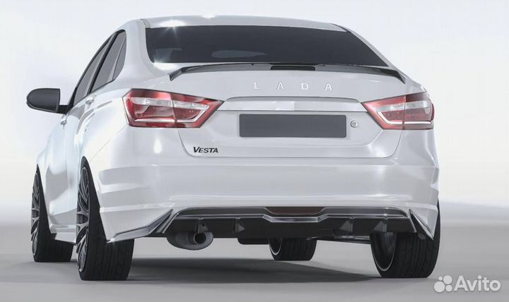 Диффузор заднего бампера Лада Веста