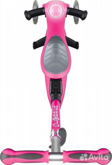 Самокат Globber GO UP deluxe play lights розовый K