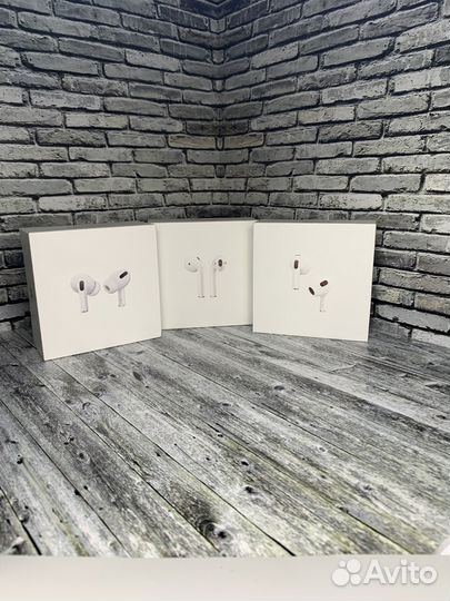 Аirрods 2/3/Pro новые, Беспроводные - наушники