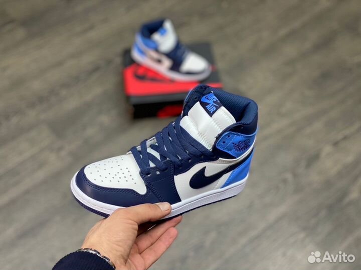 Кроссовки Air Jordan 1 Obsidian (36-45)