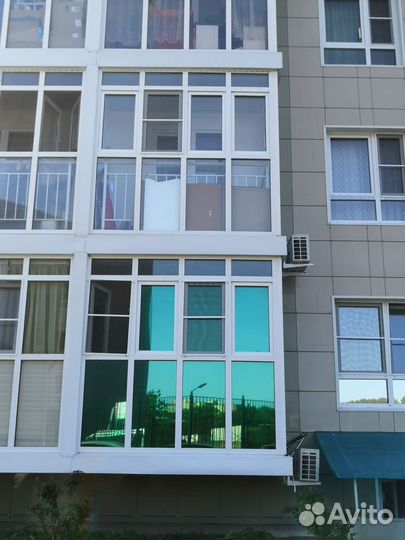 Пленка на окна зеркальная от солнца тонировка зеле