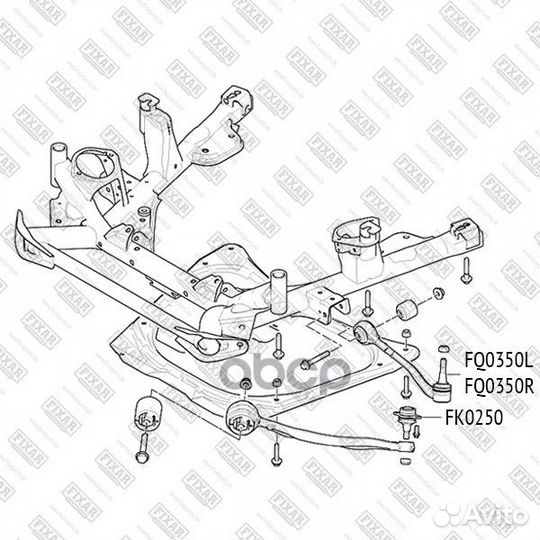 Рычаг подвески BMW X5 (E53) 00- R front FQ0350R