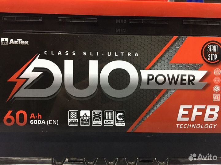 Аккумулятор на ваз 60ач Актех EFB пуск. 600А Зверь