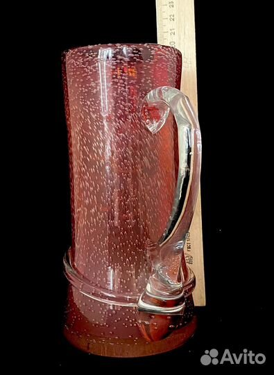 Пивная кружка бокал цветное стекло, бульгазе