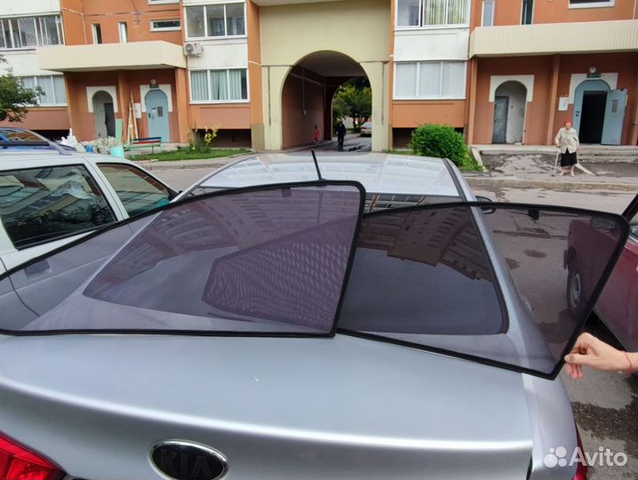 Каркасные шторки на kia rio 3