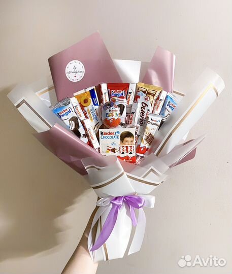 Сладкий букет из киндеров Вкусный букет