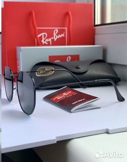 Очки ray ban hexagonal 54 черные