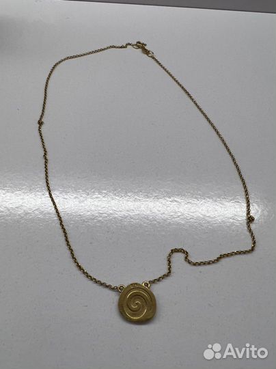 Цепочка с кулоном серебро с позолотой