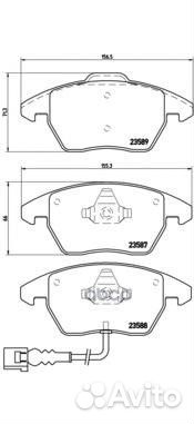 Колодки тормозные audi A3/volkswagen G5/passat