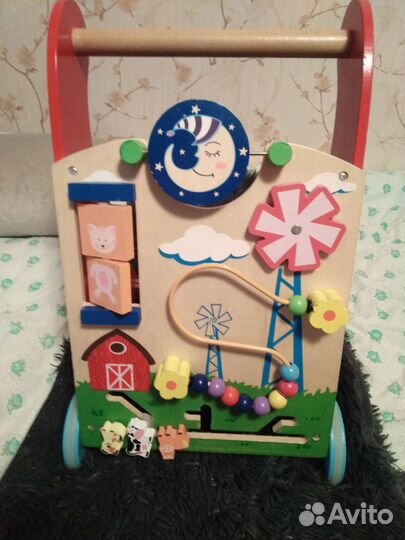 Ходунки каталка детские деревянные