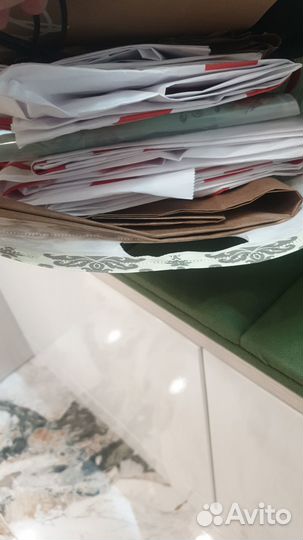 Бумажные/крафт пакеты с ручками.цена за весь пакет