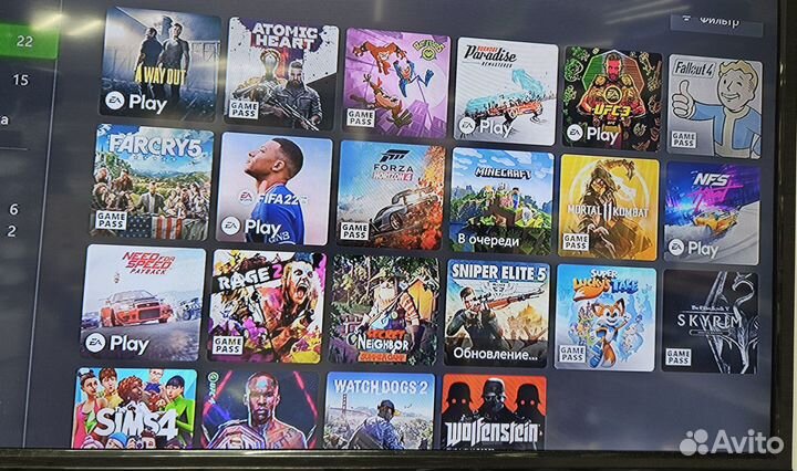 Xbox One S 1tb очень много игр