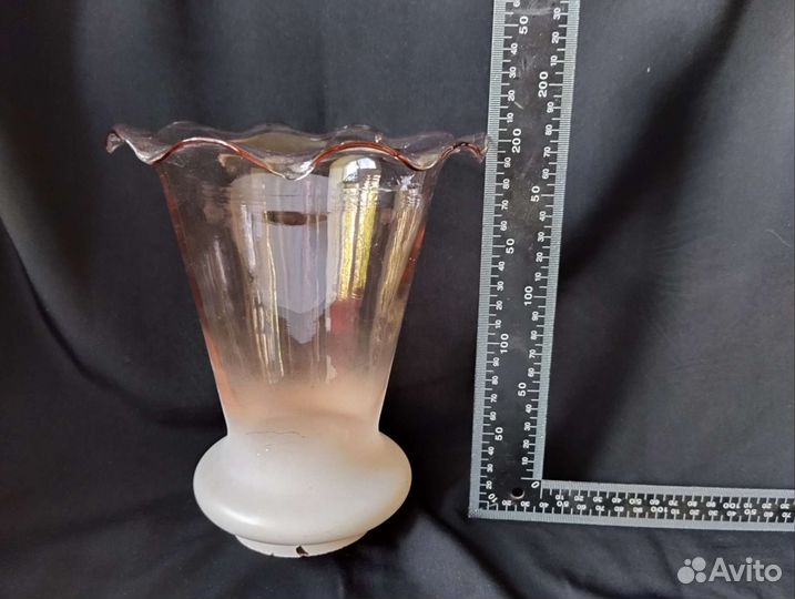 Плафон стеклянный колокольчик коричневый