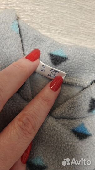 Флисовый комбинезон поддева 80 86