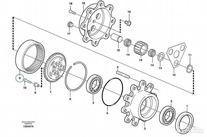 3694599M1 Шестерня корончатая редуктора
