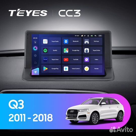 Магнитола Ауди Q3 2011-2018 Андроид Teyes CC3