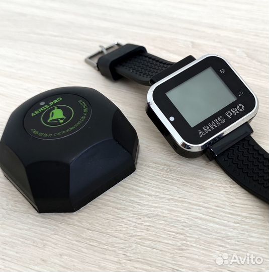 Кнопка вызова официанта модель Бургер с часами