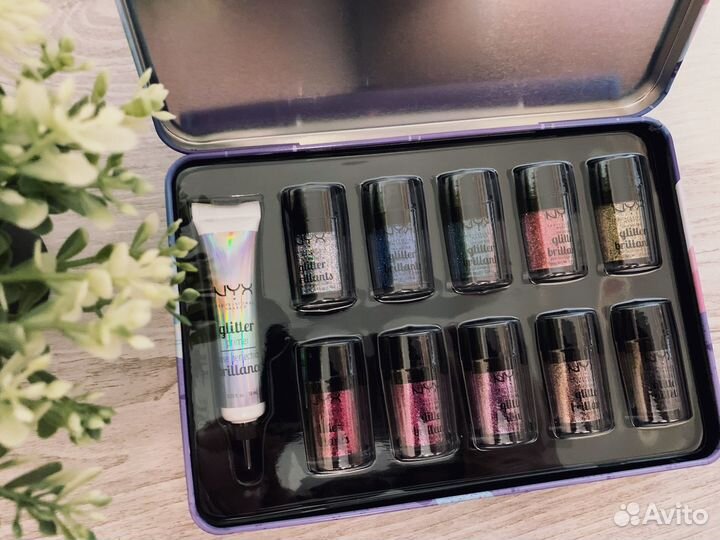 Набор пигментов и глиттеров NYX