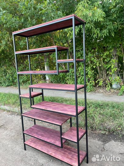 Лофт стеллаж металлический с полками