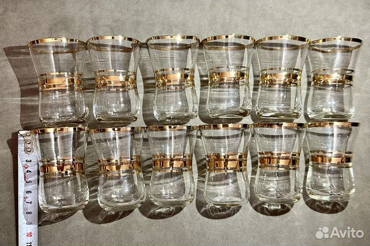 Посуда стеклянная с позолотой СССР