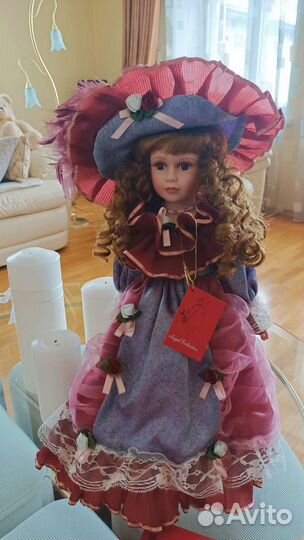 Кукла фарфоровая коллекционная новая сертиф