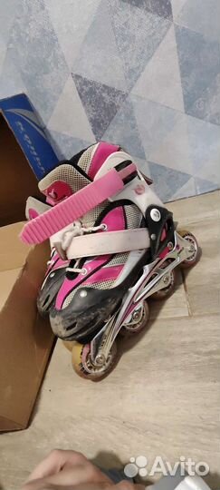 Роликовые коньки детские раздвижные с защитой