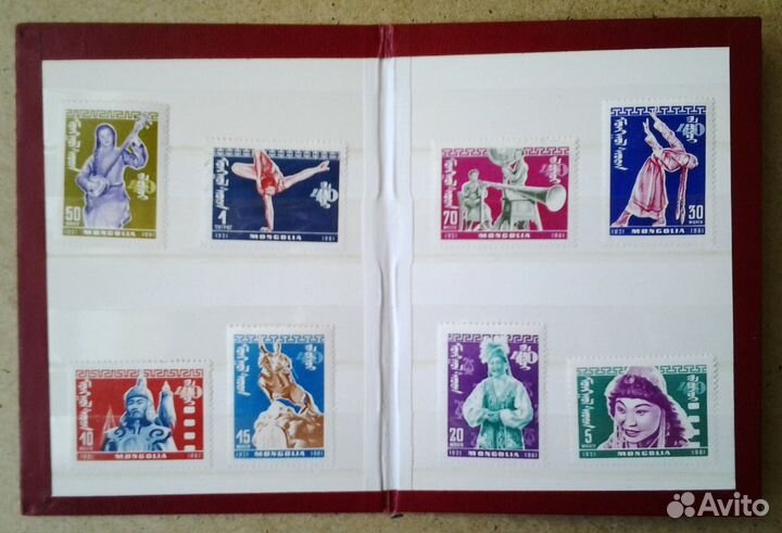 Альбом с марками mongolia + этикетки чсср