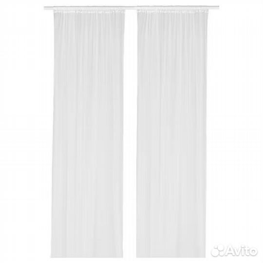 Шторы икеа, lill гардины, белые, 280x300 см