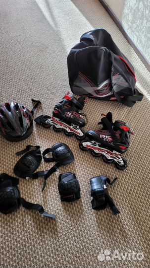 Роликовые коньки 31-36 защита шлем сумка