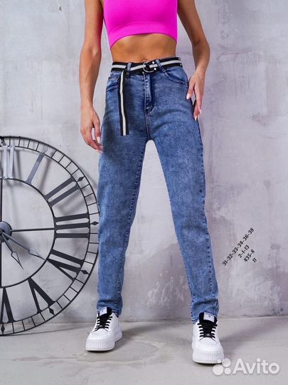 Женские джинсы Большие размеры Теплые, с начесом 3