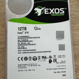 HDD 12 TB Exos X16 Seagate SAS