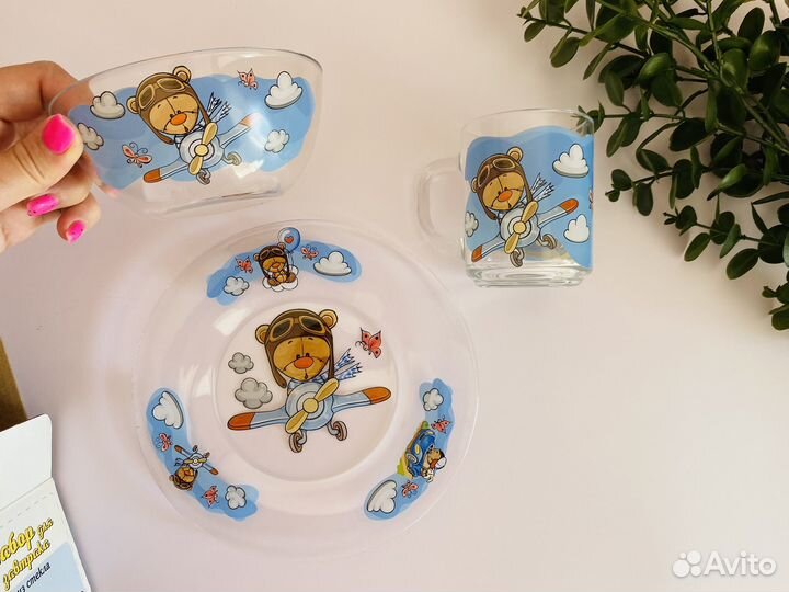 Набор детской посуды новый