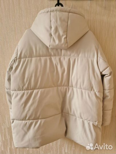 Befree кожаная куртка зимняя пуховик, р. L 48-50