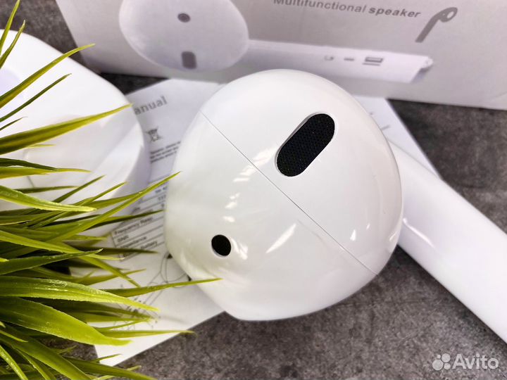 Колонка наушник Airpods на подставке 200Вт