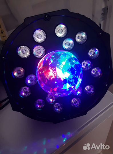 Комбенированная светомузыка RGB + Disco Bal Dmx512