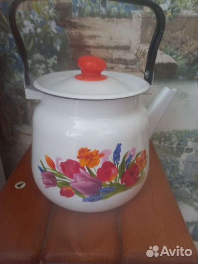 Чайник эмалированный 3,5 л. бу