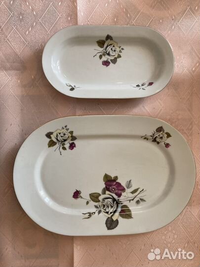 Большое блюдо (СССР), менажница хрусталь