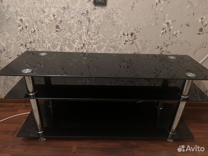 Стеклянная тумба под тв телевизор