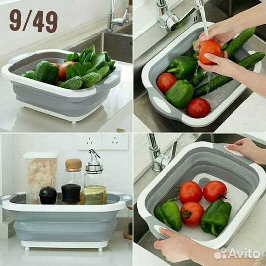 Доска разделочная с контейнером 3 в 1