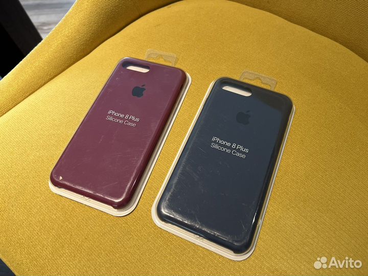 Чехол силикон на iPhone 8 plus (цена за 2 штуки)