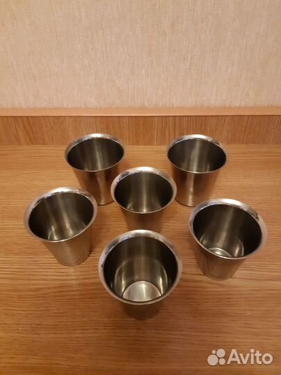 Походный набор стопок из нержавейки (6 по 100 мл.)