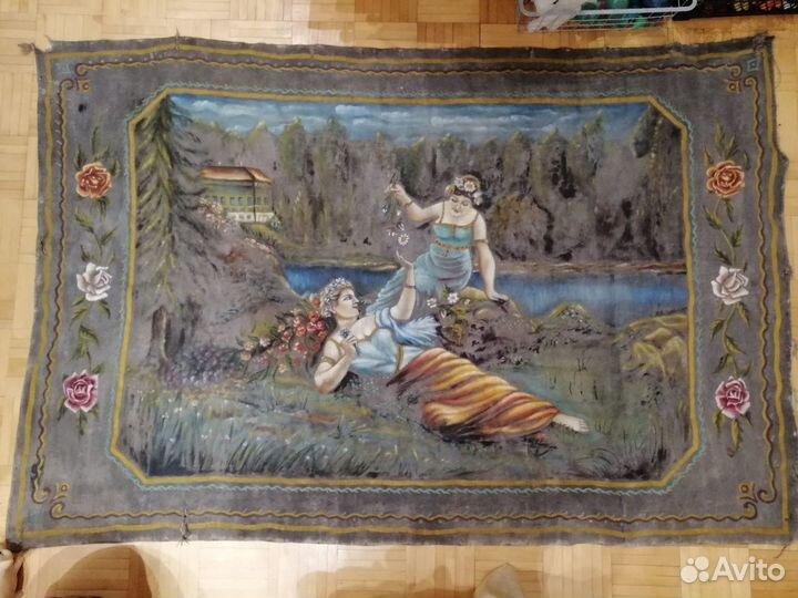 Старинная картина на ткани