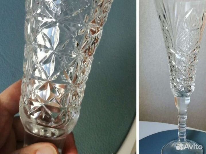 Фужер хрустальный свадебный СССР