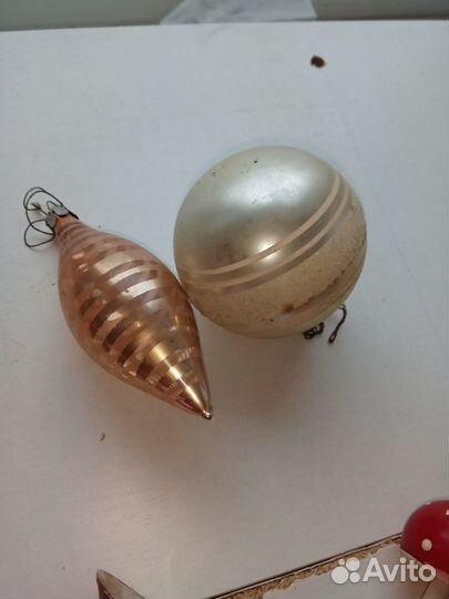 Елочные стеклянные игрушки СССР Винтаж 1960г