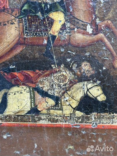 Икона Георгий, Михаил на коне, Дмитрий Солунский
