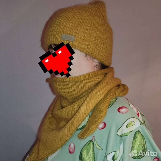 Женская шапка,комплект