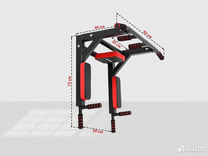 Турник настенный 3 в 1 unix Fit pull UP 200
