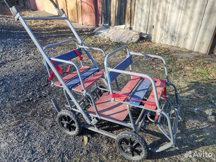 Санки для 2 деток с колесами