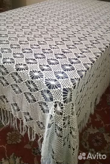 Вязанные старинные скатерти и рушники СССР