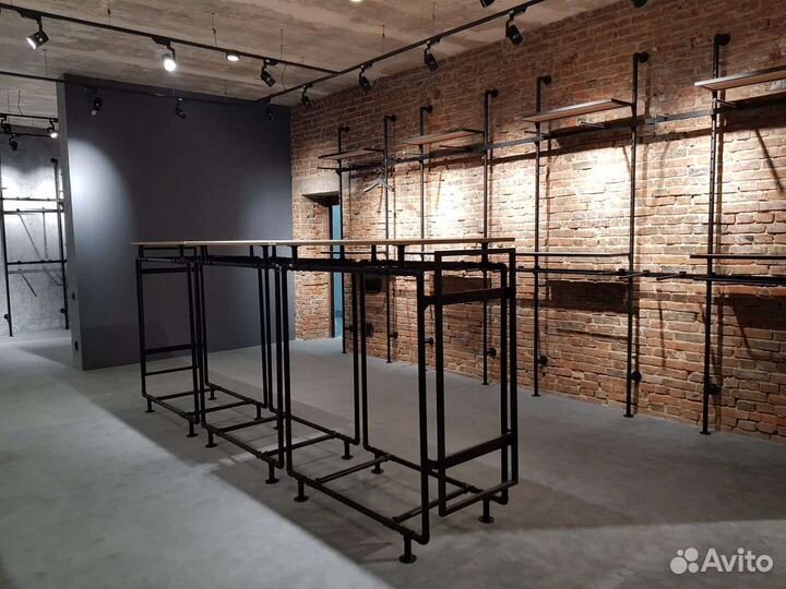 Рейл для одежды лофт